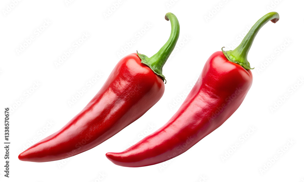 Chili pepper set, Set of isolated red chili peppers collection isolated Chili pepper set, Set of isolated red chili peppers collection isolated