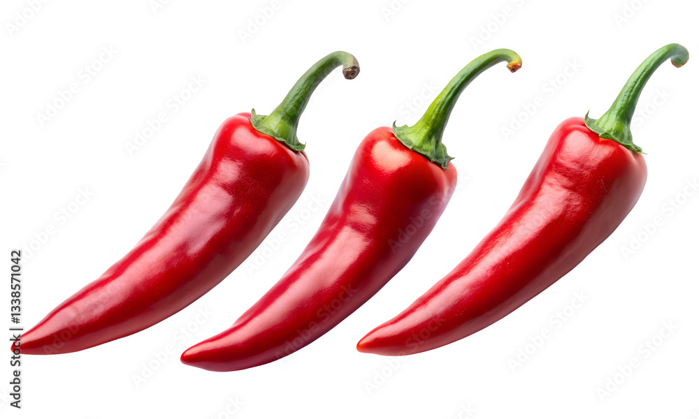 Chili pepper set, Set of isolated red chili peppers collection isolated Chili pepper set, Set of isolated red chili peppers collection isolated