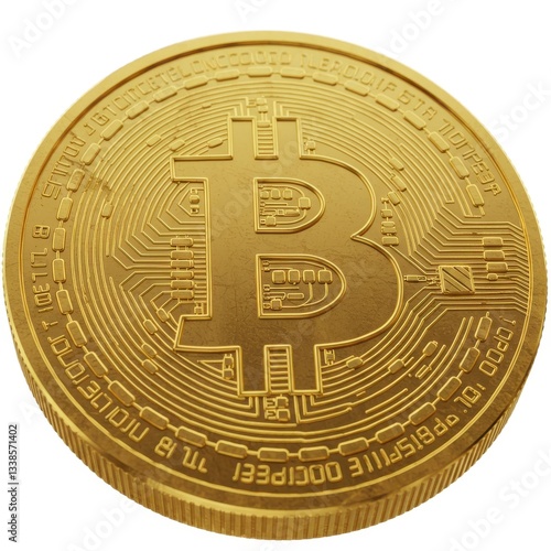 Wallpaper Mural Shiny Bitcoin Coin: Icon of Digital Currency & Cryptocurrency Innovation in Finance Torontodigital.ca