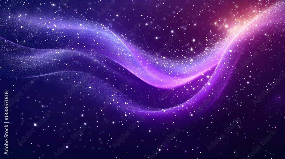 Abstract Cosmic Wave With Sparkling Dust Abstract Cosmic Wave With Sparkling Dust
