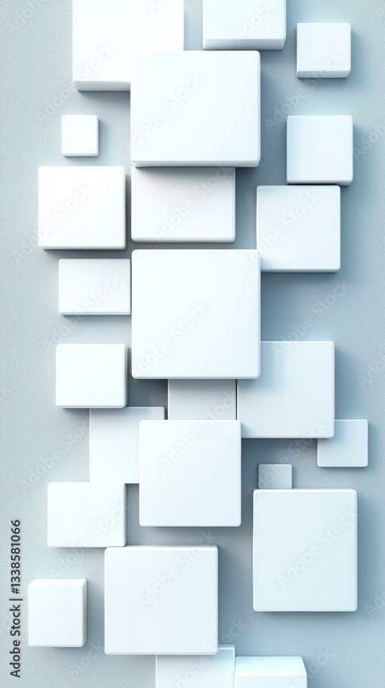 Abstract White Cubes Background Modern Geometric Design Minimalist 3D Render Wall Texture Abstract White Cubes Background Modern Geometric Design Minimalist 3D Render Wall Texture