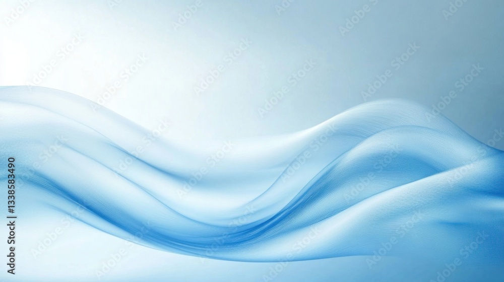 Fototapeta premium Serene Blue Abstract Waves.