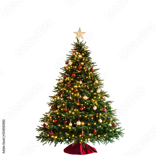 christmas tree isolated on white background