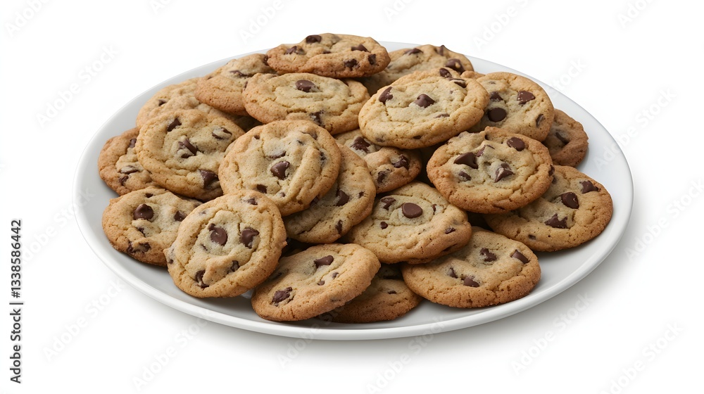 A Plate of Delicious Chocolate Chip Cookies A Plate of Delicious Chocolate Chip Cookies