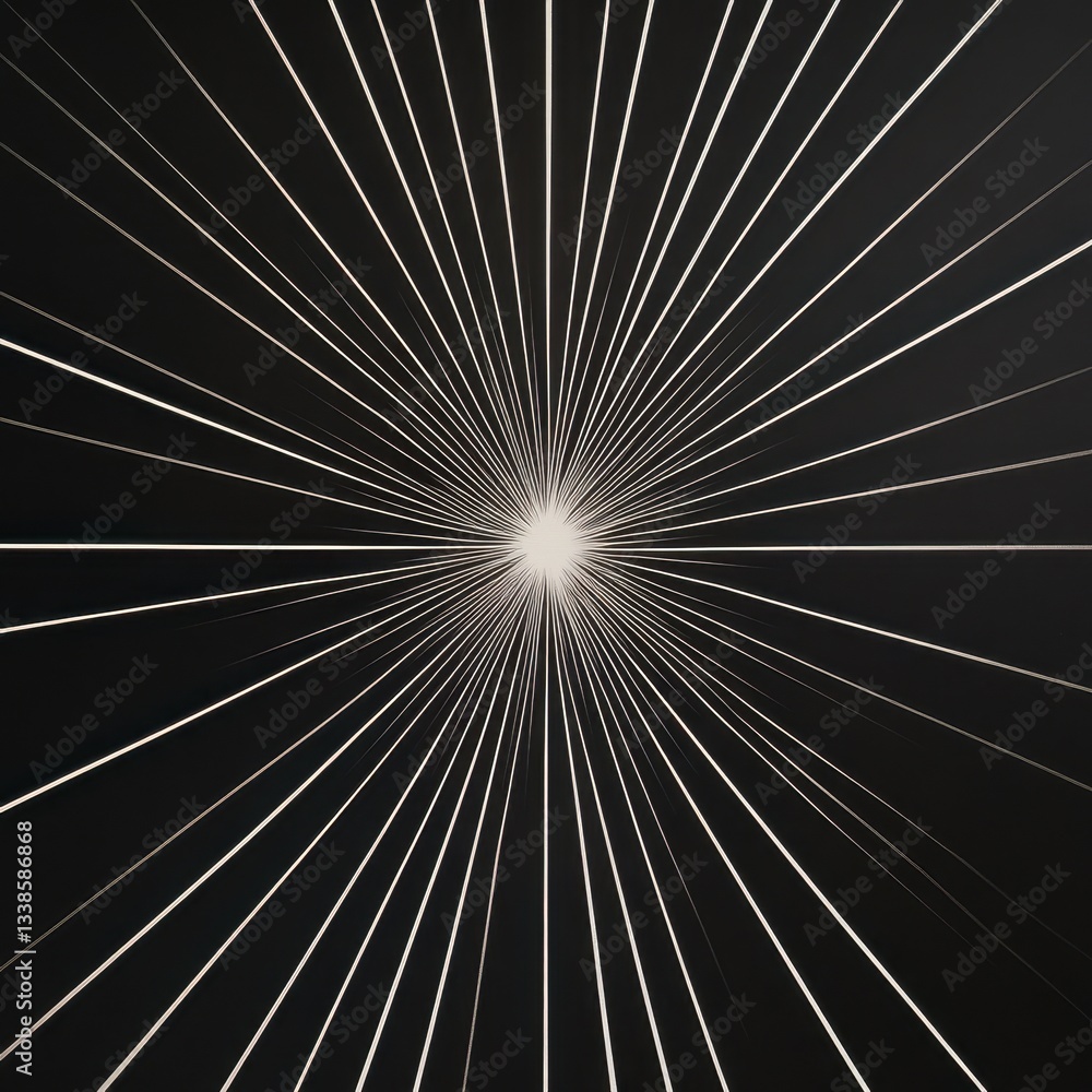 Obraz premium Radiating Lines in Symmetrical Pattern on Dark Background