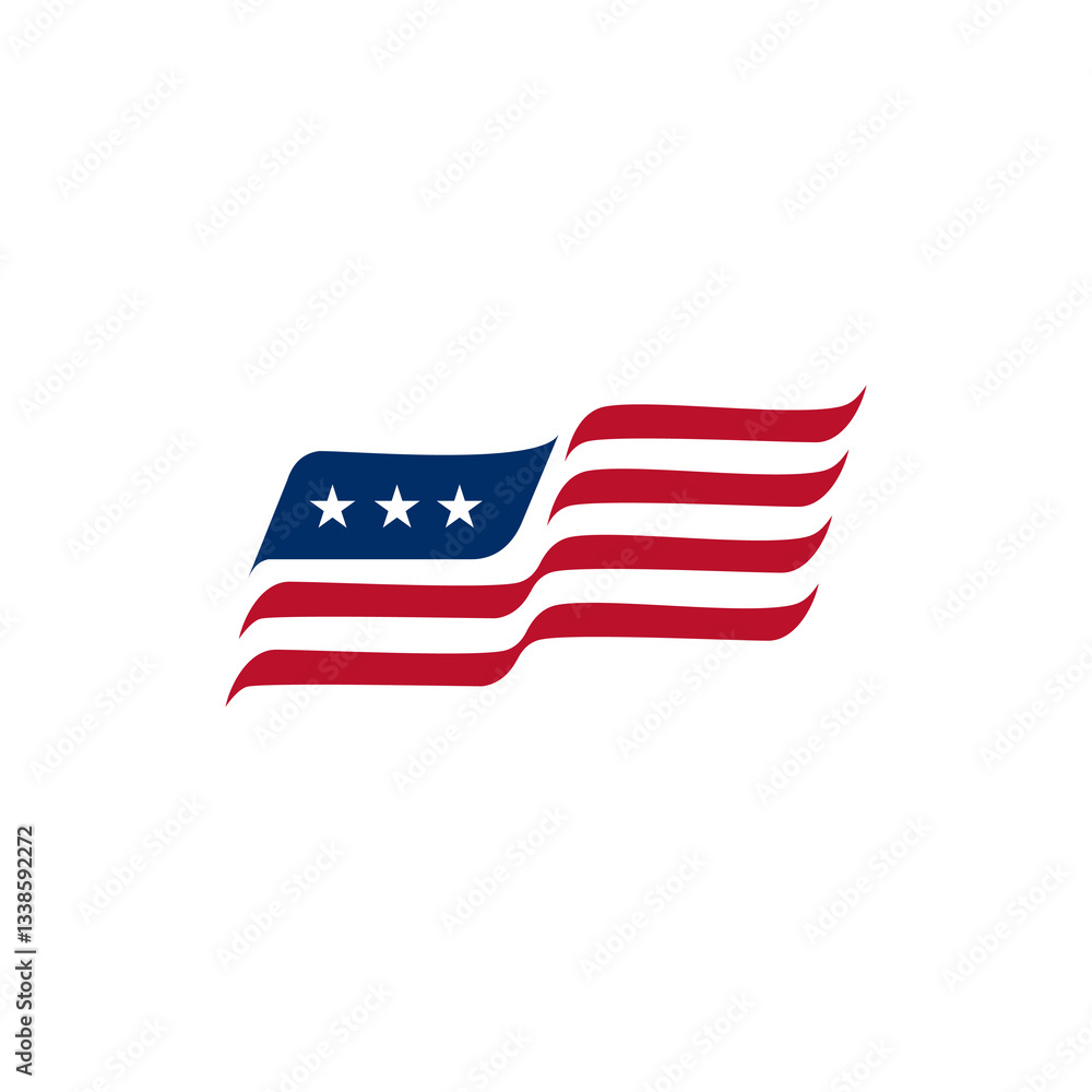 Abstract American Flag Illustration Abstract American Flag Illustration