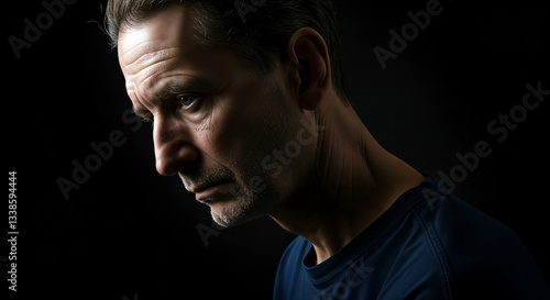Portrait of a sad man
