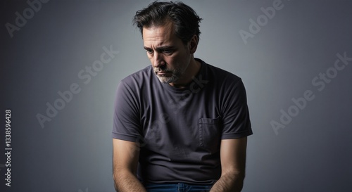 Portrait of a sad man