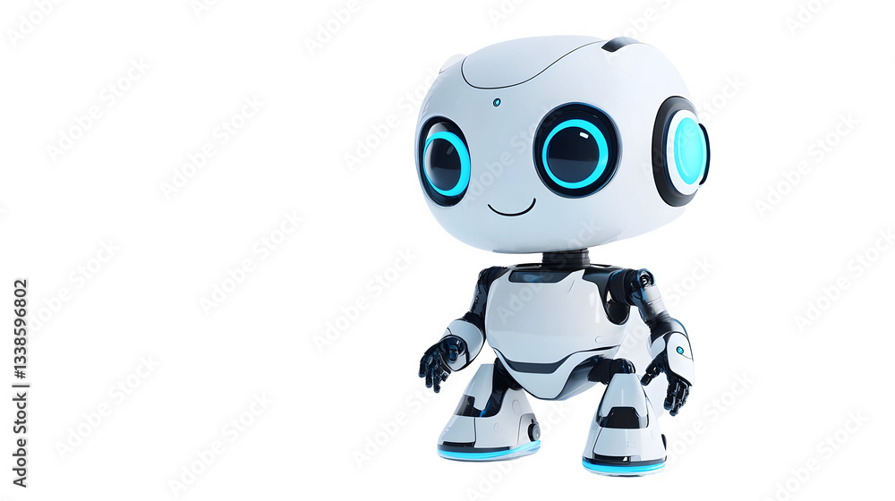 Cute 3D robot character, friendly and futuristic, high-quality rendered AI companion, Transparent Background PNG Cute 3D robot character, friendly and futuristic, high-quality rendered AI companion, Transparent Background PNG