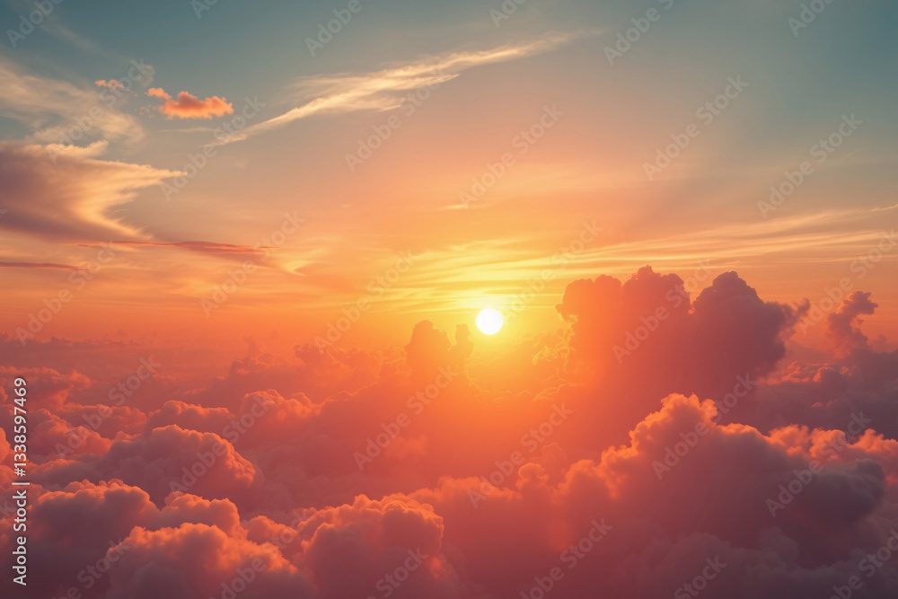 Fototapeta premium Ethereal Double Rainbow Radiating Vibrant Colors Across a Surreal Sky, Inspiring Upliftment and Natural Beauty