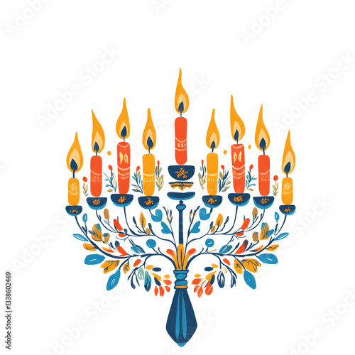 set of candles isolated on transparent background