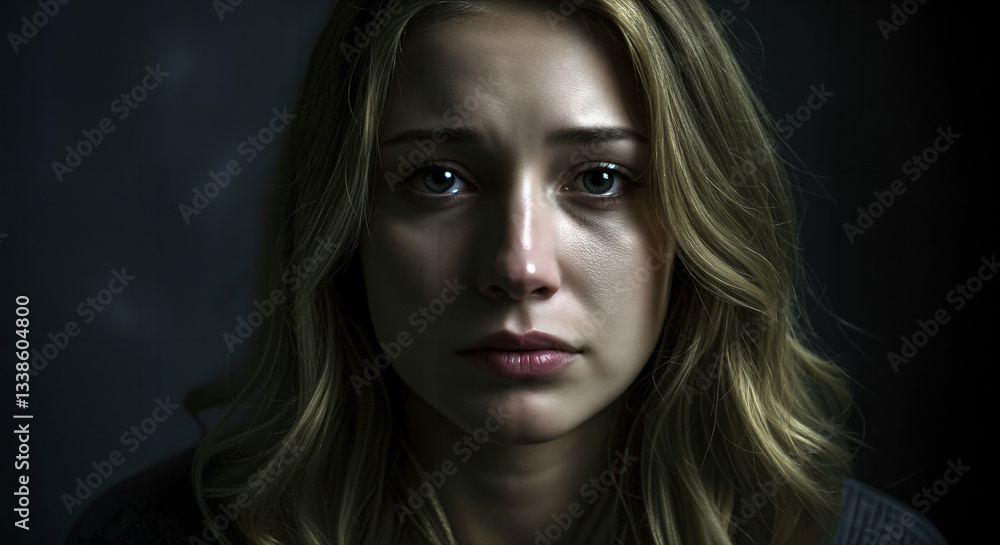 Portrait of a sad woman Portrait of a sad woman