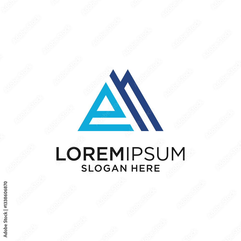 Abstract Blue Geometric Logo Design Abstract Blue Geometric Logo Design