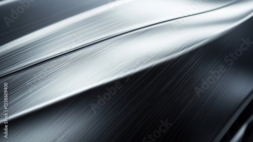 Abstract Dark Grey Brushed Metal Surface Texture