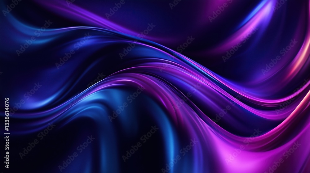 Dark Purple and Blue Gradient Background with Abstract Waves and Glowing Effects for Modern Wallpaper Design Dark Purple and Blue Gradient Background with Abstract Waves and Glowing Effects for Modern Wallpaper Design