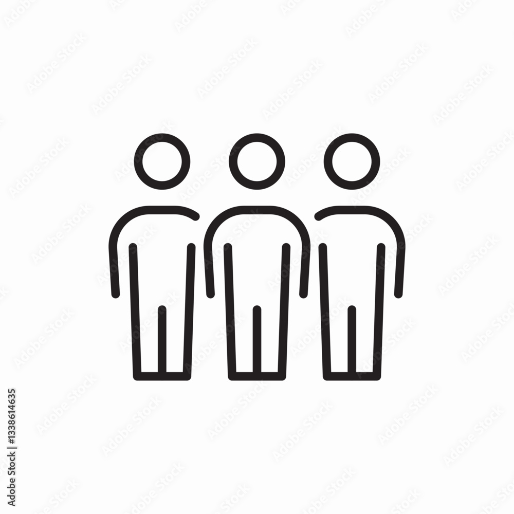 Team group people collaboration icon vector sign Team group people collaboration icon vector sign