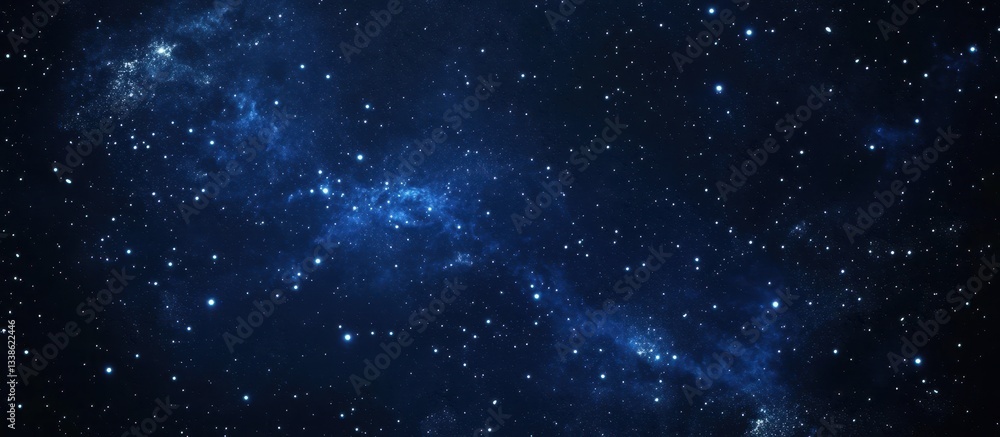 Fototapeta premium Stunning Cosmic View of Deep Space with Bright Stars and Galaxies