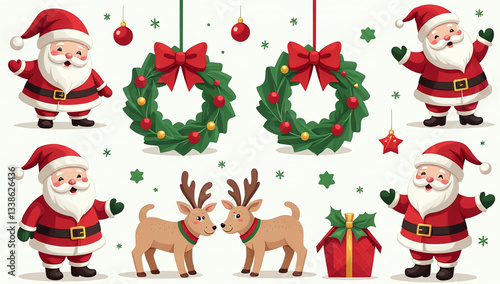 christmas decorations include santas wreaths holiday supplies perfect scrapbooking craft