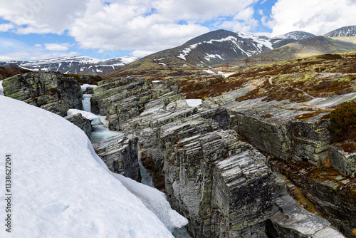 Obraz na plátně Rondane Nationalpark in Norwegen 22 - Peer Gynt Hytta