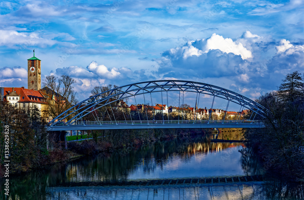 Obraz premium A wonderful day in the city of Bamberg in rainy weather.