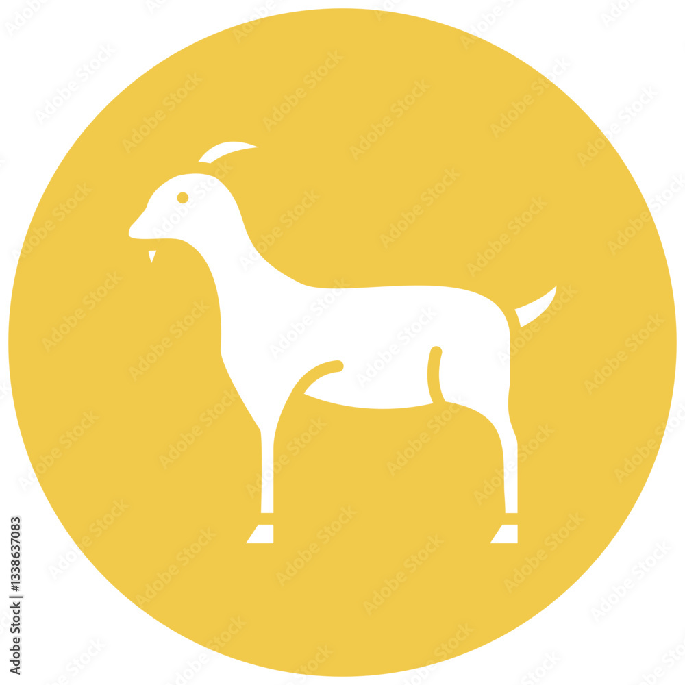 Obraz premium Goat Icon
