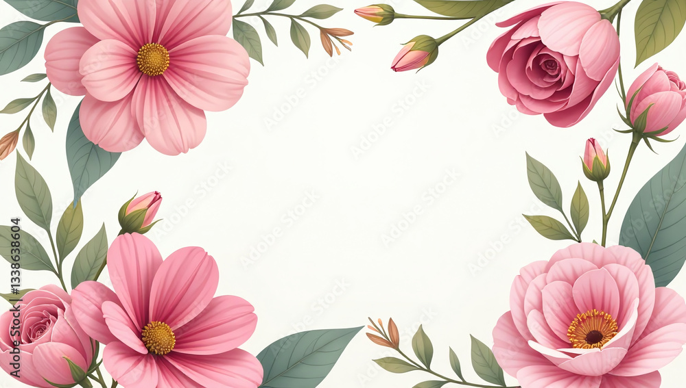 Fototapeta premium flowers wedding theme make great vector illustrations cards invitations