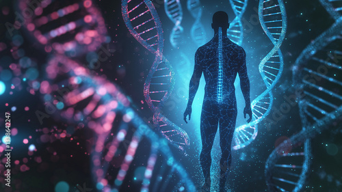This Visual depiction of genetic mods showcasing youth-extension strategies and advances.