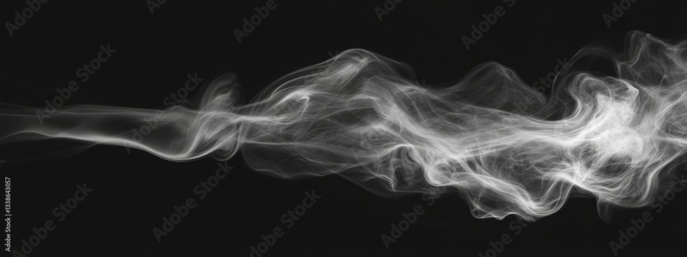 Fototapeta premium Campfire smoke rising gently into the night, creating a serene atmosphere at the outdoor gathering