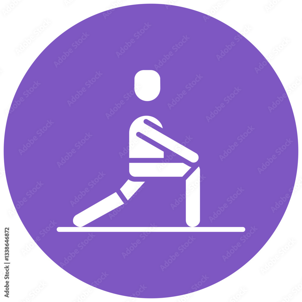 Stretching Athlete Icon Stretching Athlete Icon