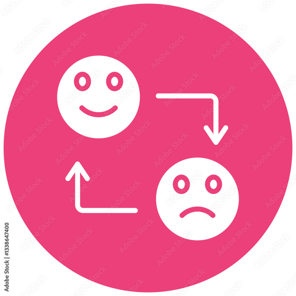 Obraz premium Emotional Rollercoaster Icon