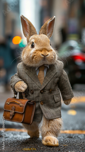 rabbit in a business suit