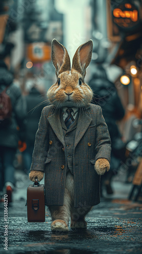 rabbit in a business suit