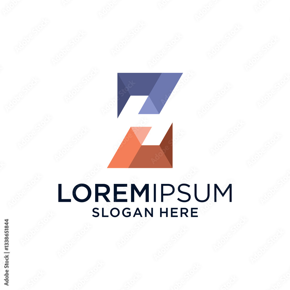 Abstract Geometric Z Logo Design Abstract Geometric Z Logo Design
