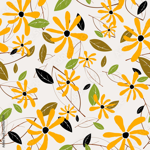 Golden Daisy Pattern