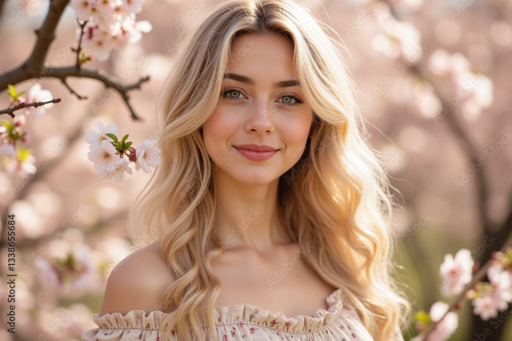 Young Woman Posing in Apricot Tree Orchard – Spring, Beauty, and Nature Young Woman Posing in Apricot Tree Orchard – Spring, Beauty, and Nature