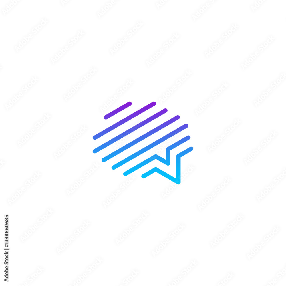 Abstract Gradient Line Symbol Design Abstract Gradient Line Symbol Design
