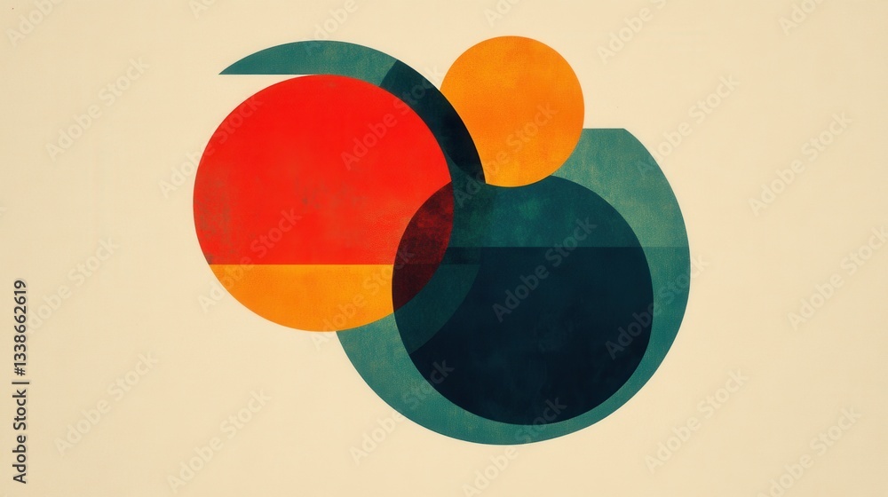 Obraz premium Abstract Geometric Art Circles Design Background.