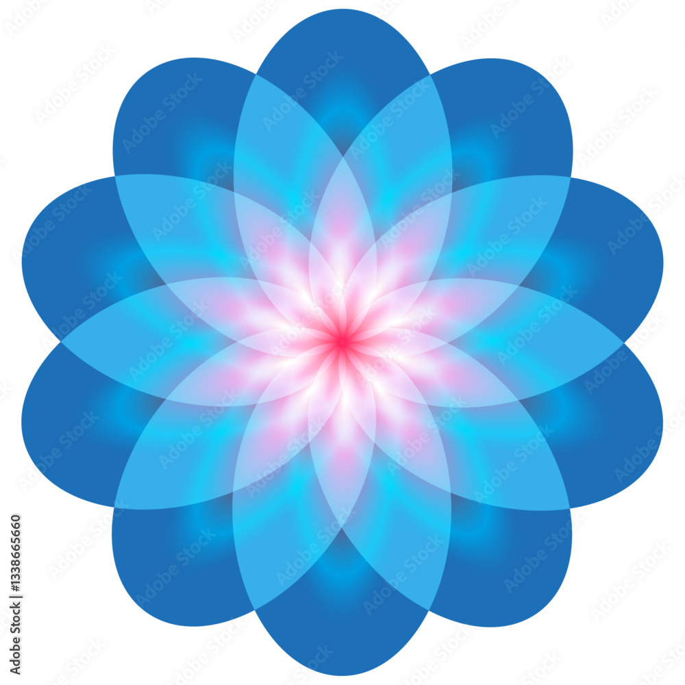 Blue Flower Design Vector Illustration / Kaosar Blue Flower Design Vector Illustration / Kaosar
