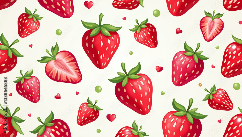 seamless strawberry patterns summer cartoon illustrations variety styles designs available seamless strawberry patterns summer cartoon illustrations variety styles designs available
