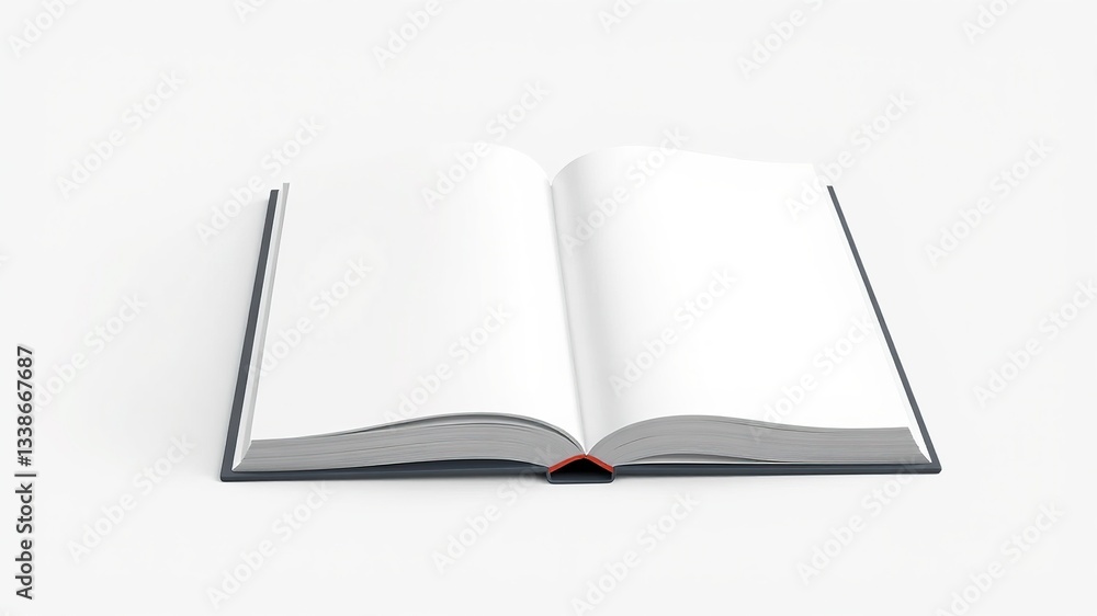 Blank Book Mockup with Spine for Design Inspiration Blank Book Mockup with Spine for Design Inspiration