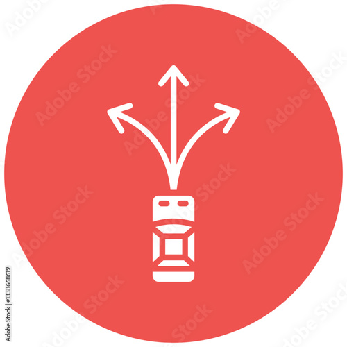 Three-Point Turn Icon