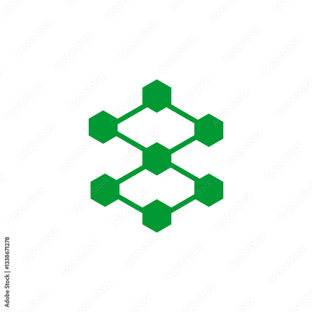 Abstract Green Hexagon Network Graphic Abstract Green Hexagon Network Graphic