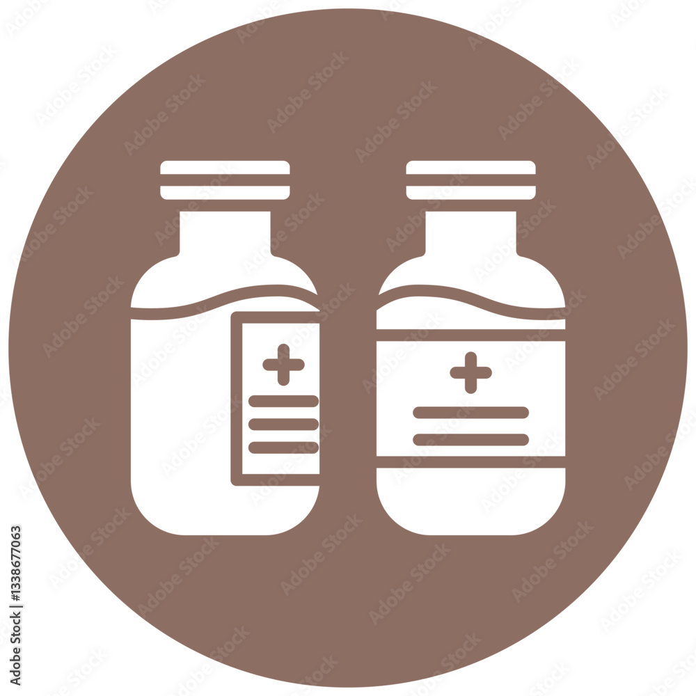 Obraz premium Medication Vial Icon