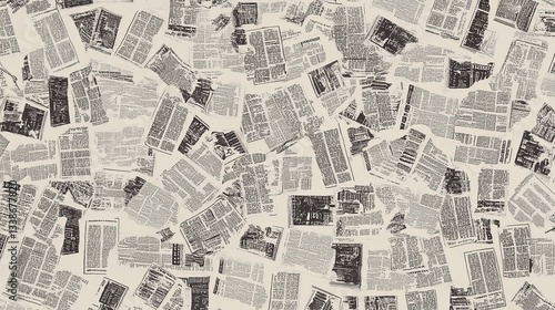 Scattered newspaper text, background texture, print, design