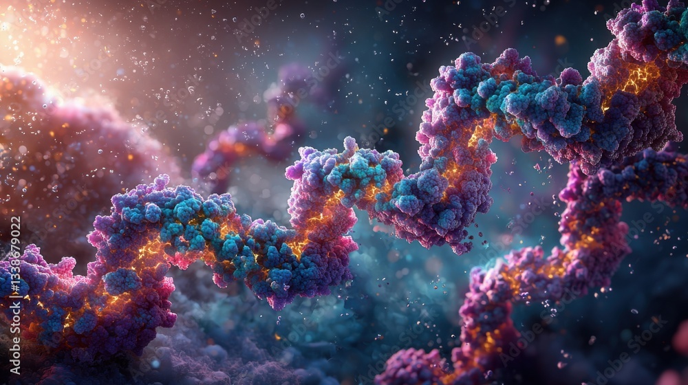 Fototapeta premium Exploring molecular structures dna visualization laboratory insights