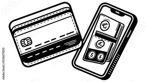 Payment Method Icon: A solid icon of a credit card or digital wallet, representing various payment methods.