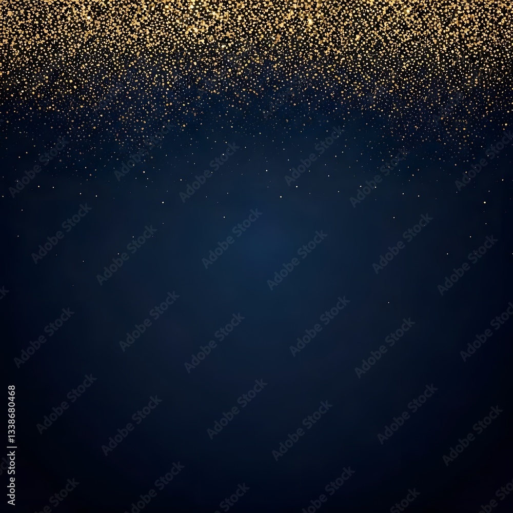 custom made wallpaper toronto digitalA deep navy blue background with elegant gold glitter accents, Ai Generated