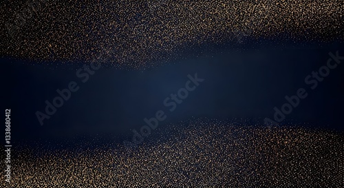 A deep navy blue background with elegant gold glitter accents, Ai Generated