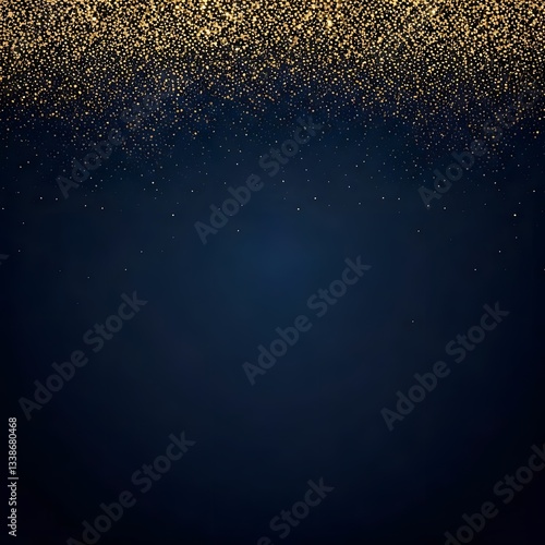 Wallpaper Mural A deep navy blue background with elegant gold glitter accents, Ai Generated Torontodigital.ca