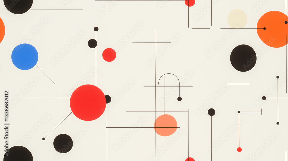 Geometric Abstraction: A visually striking abstract artwork composed of circles, lines, and shapes. A modern geometric design. Geometric Abstraction: A visually striking abstract artwork composed of circles, lines, and shapes. A modern geometric design.